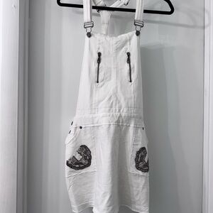 Hale Bob White Dress with Pocket Detail- Medium-NTW